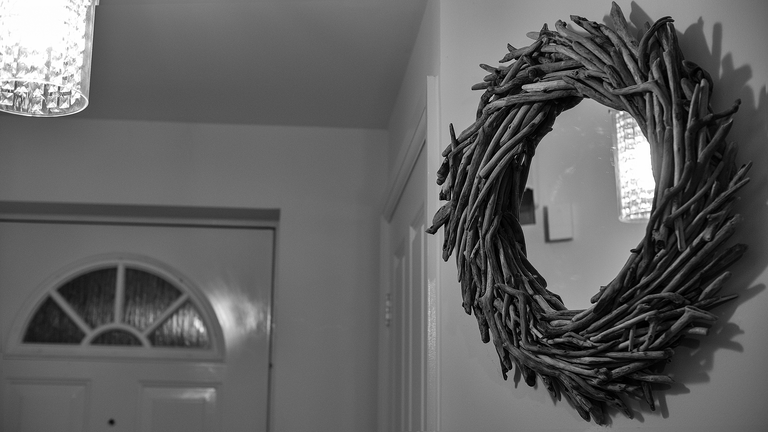 Round Driftwood Mirror